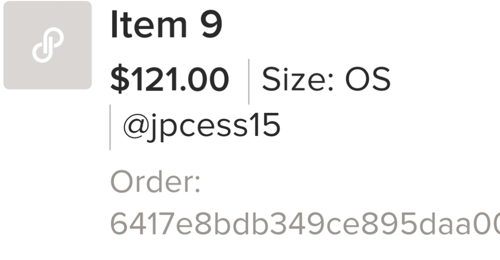 Item from live show #9 for @jpcess15